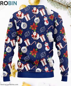 Tampa Bay Lightning Santa Claus Snowman Ugly Christmas Sweater