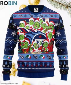 Tennessee Titans 12 Grinch Xmas Day Ugly Christmas Sweater