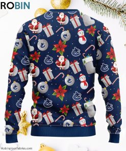 Vancouver Canucks Santa Claus Snowman Ugly Christmas Sweater, Christmas Gifts Ideas Vancouver Canucks Santa Claus Snowman Ugly Christmas Sweater, Christmas Gifts Ideas