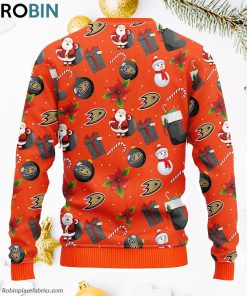Anaheim Ducks Santa Claus Snowman Ugly Christmas Sweater, Christmas Gifts Ideas