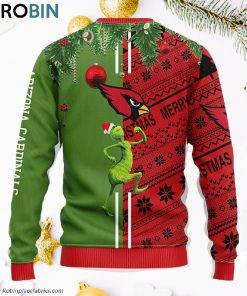 Arizona Cardinals Grinch & Scooby-Doo Ugly Christmas Sweater Arizona Cardinals Grinch & Scooby-Doo Ugly Christmas Sweater
