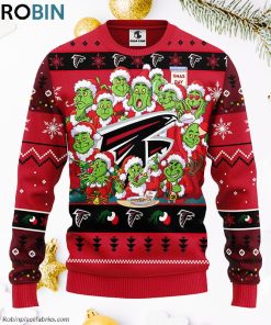 Atlanta Falcons 12 Grinch Xmas Day Ugly Christmas Sweater, Christmas Gifts Ideas