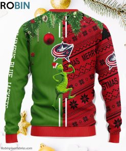Columbus Blue Jackets Grinch & Scooby-doo Ugly Christmas Sweater