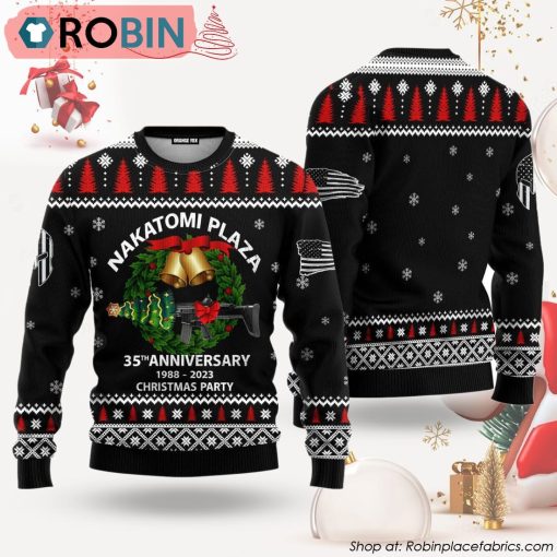 35th Anniversary 2023 Warrior Nakatomi Plaza Christmas Party Ugly Christmas Sweater