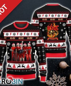 Ac Dc Ugly Sweater Black Christmas For Men And Women Gift