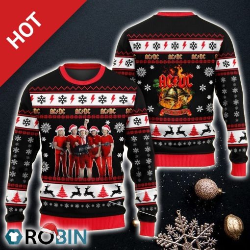 Ac Dc Ugly Sweater Black Christmas For Men And Women Gift
