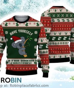 Australian Fair Dinkum Christmas Ugly 3D Christmas Ugly Sweater 3D Printed