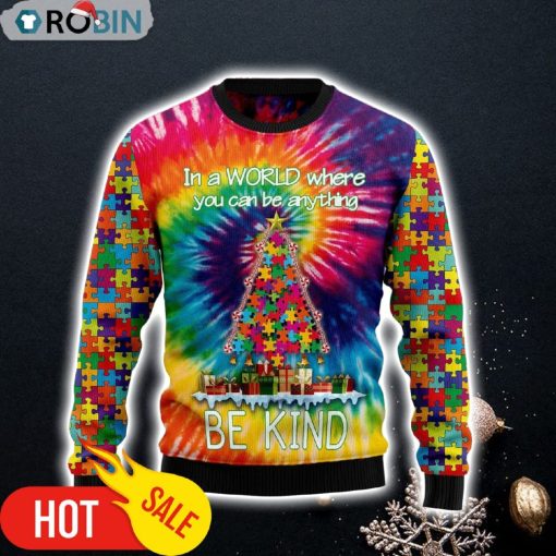 Autism Christmas Tree Ugly Christmas Sweater