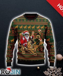 Awesome German Shepherd Dog Santa Claus Ugly Christmas Sweater, Dog Lover Christmas Sweater
