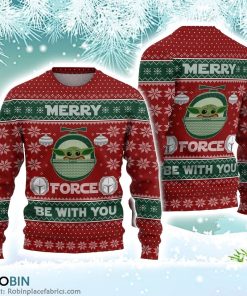 Baby Yoda Christmas Ugly Sweater 3D Printed