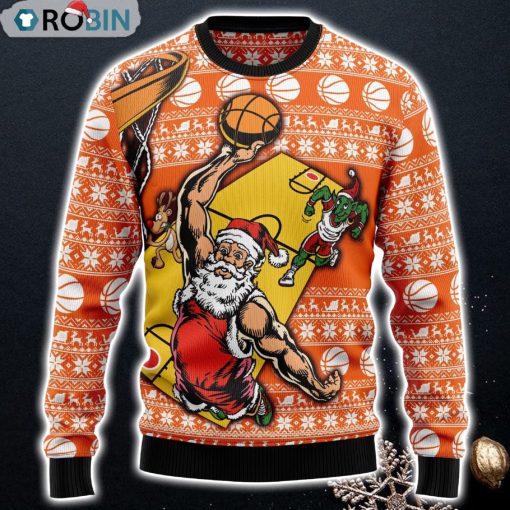 Basketball H Ugly Christmas Sweater