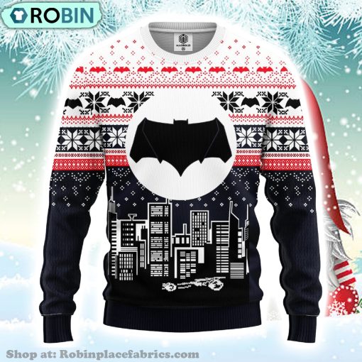 Batman Dc Comics Logo Ugly Christmas Sweater