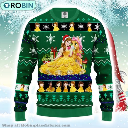 Belle Princess Beauty And The Beast Disney Ugly Christmas Sweater