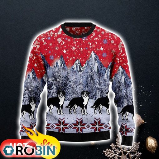 Bernese Mountain Dog Snow Dog Lover Ugly Christmas Sweater