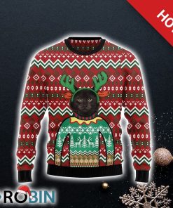 Black Cat Christmas Awesome Funny Family Ugly Christmas Sweater For Cat Lover Christmas