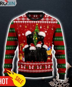 Black Cat Family Christmas Ugly Christmas Sweater