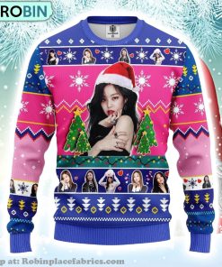 Black Pink Band Merry Xmas Gift Santa Jenny Ugly Christmas Sweater