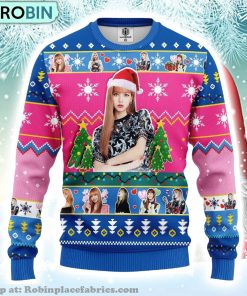 Black Pink Band Merry Xmas Gifts Lisa Black Pink Ugly Christmas Sweater