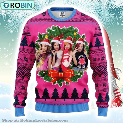 Black Pink Music Band Merry Xmas Gift Ugly Christmas Sweater 327