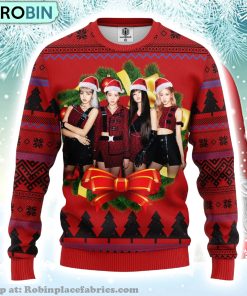 Black Pink Music Band Merry Xmas Gift Ugly Christmas Sweater 328 Black Pink Music Band Merry Xmas Gift Ugly Christmas Sweater 328