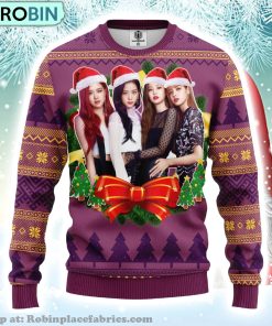 Black Pink Music Band Merry Xmas Gift Ugly Christmas Sweater 329
