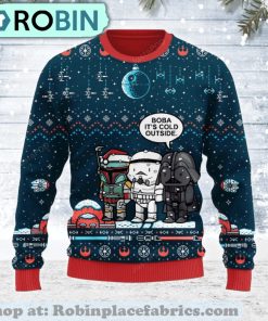 Boba Fett It’s Cold Outside Ugly Christmas Sweater All Over Print Sweatshirt