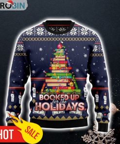 Book Christmas Tree Ugly Christmas Sweater