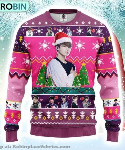 Bts Music Band Merry Xmas Gifts Jungkook Santa Ugly Christmas Sweater