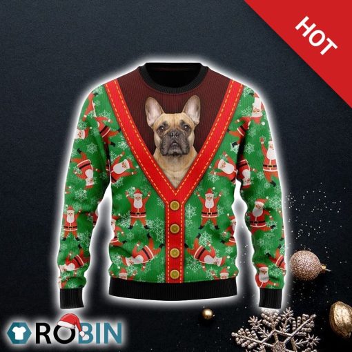 Bulldog Ugly Christmas Sweater, Pet Lover Christmas Sweater