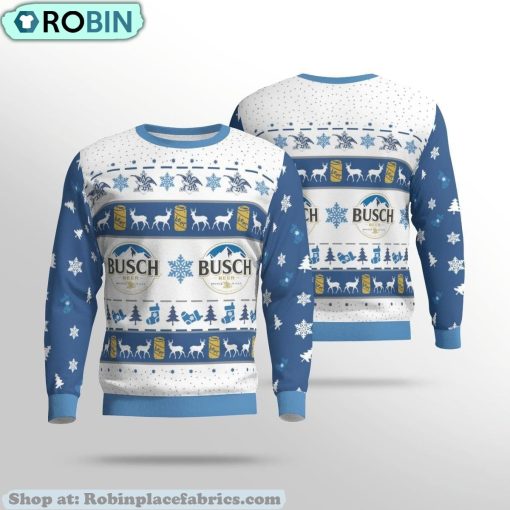 Busch Light Beer  Busch Light Beer Ugly Christmas Sweater