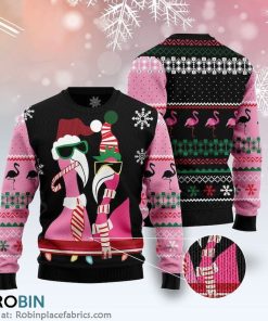Candy Cane Flamingo Animal Lovers Christmas Ugly Sweater 3D Printed Candy Cane Flamingo Animal Lovers Christmas Ugly Sweater 3D Printed