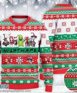 Cartoon Night Mare Christmas Ugly Sweater 3D Printed