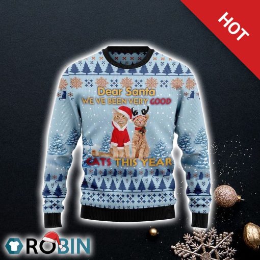 Cat Dear Santa Ugly Christmas Sweater For Cat Lover Christmas