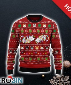 Cat Light Ugly Christmas Sweater For Cat Lover Christmas