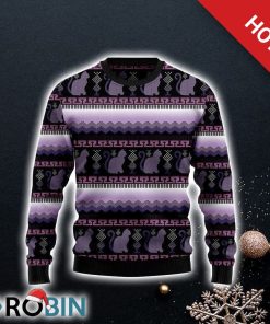 Cat Purple Ugly Christmas Sweater For Cat Lover Christmas