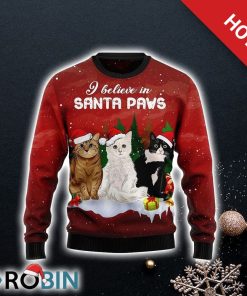 Cat Santa Paws Ugly Christmas Sweater For Cat Lover Christmas