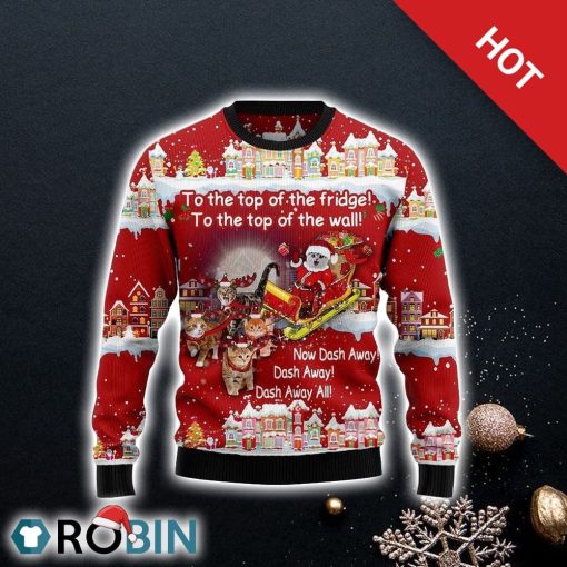 Cat Sleigh Christmas Ugly Christmas Sweater For Cat Lover Christmas
