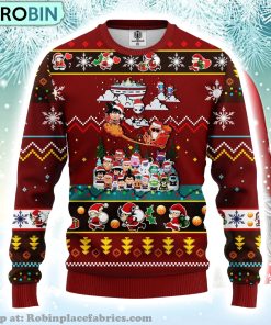 Chibi Dragon Ball Anime Characters Ugly Christmas Sweater