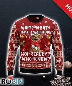 Chihuahua Dog Attitude Ugly Christmas Sweater, Dog Lover Christmas Sweater