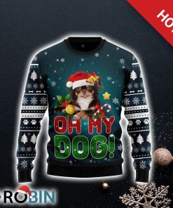 Chihuahua Oh My Dog Ugly Christmas Sweater, Dog Lover Christmas Sweater