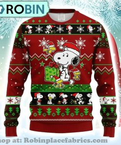 Christmas Gift And Snoopy Full Print Ugly Christmas Sweater