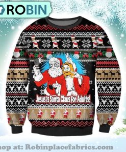 Christmas Jesus And Santa Ugly Sweatshirt Christmas Christmas Ugly Sweater