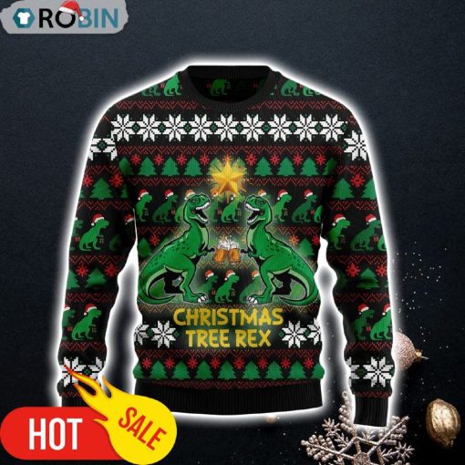 Christmas Tree Rex Ugly Christmas Sweater