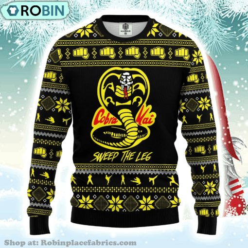 Cobra Kai Sweep The Leg Ugly Christmas Sweater