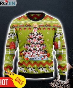 Cow Pine Tree Christmas Ugly Christmas Sweater