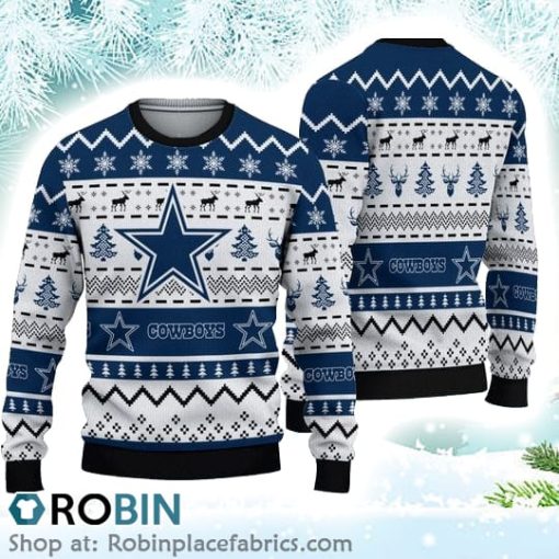 Cowboys Football Team Christmas Ugly Sweater 3D Printed