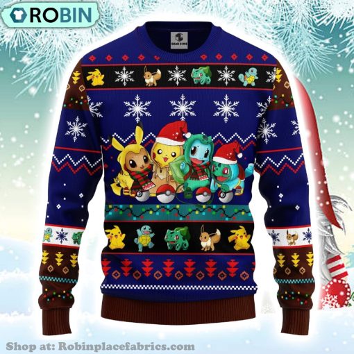 Cute Santa Pokemon Ugly Christmas Sweater