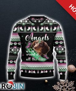 Dachshund Angel Dog Ugly Christmas Sweater, Dog Lover Christmas Sweater