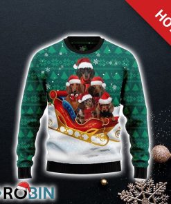 Dachshund Dog Snow Ugly Christmas Sweater, Dog Lover Christmas Sweater