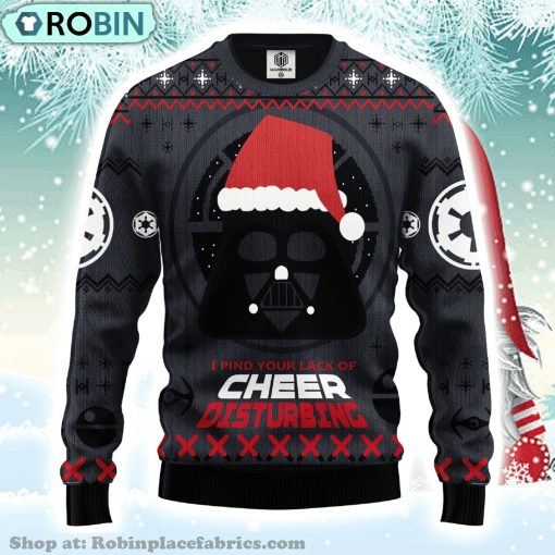 Darth Vader I Pind Your Lack Of Cheer Disturbing Ugly Christmas Sweater